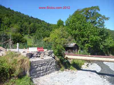 réfection des piles du pont de favergetets en 2012