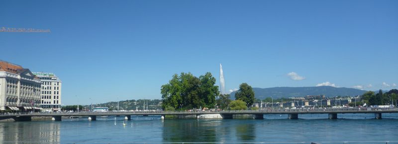 Genève : Le léman au pont du Mont-Blanc