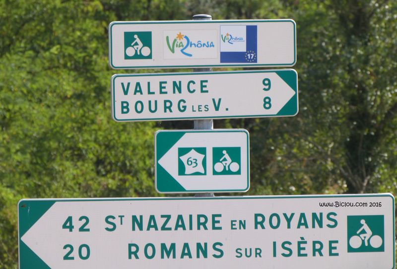 Balisage V 63 du côté de Romans Valence