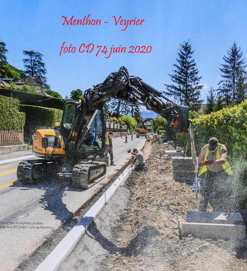 D 909 A Veyrier début travaux juin 2020