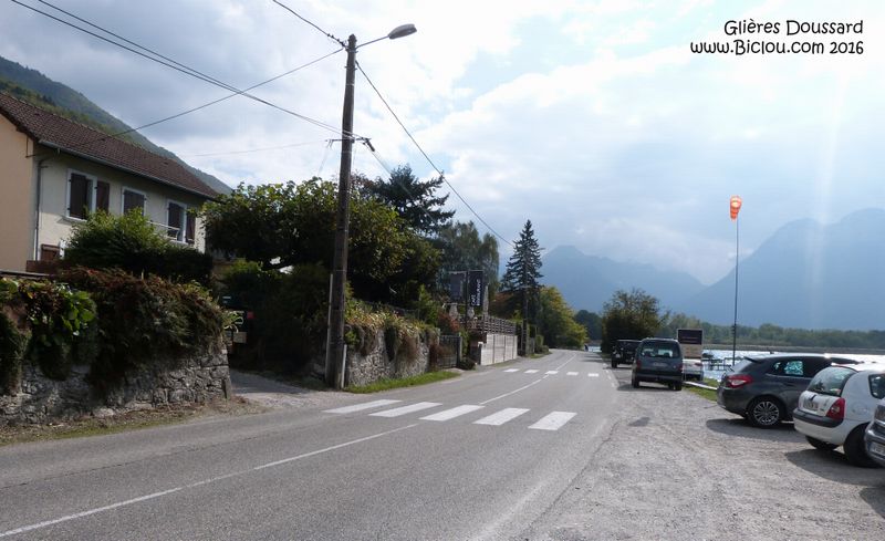 Glière (Doussard) sur la D 909 A en 2016, travaux plus tard 