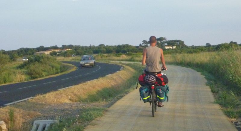 Jeune allemand rencontré sur la piste cyclable du cap d(Adge au canal du midi en 2010