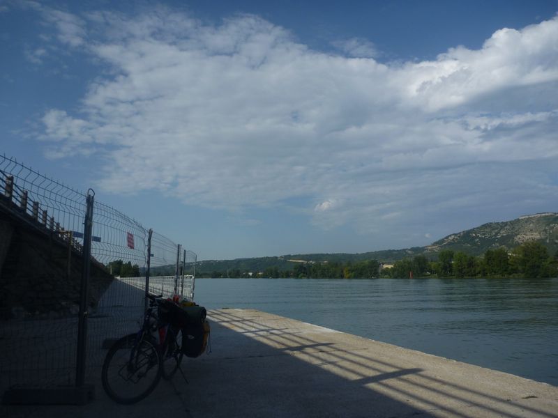 La Viarhôna sur les quais du Rhône à Valence en 2011