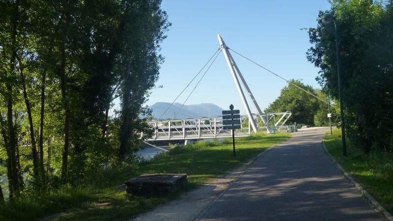 La Passerelle du Rondeau, sur le Drac vue en 2015