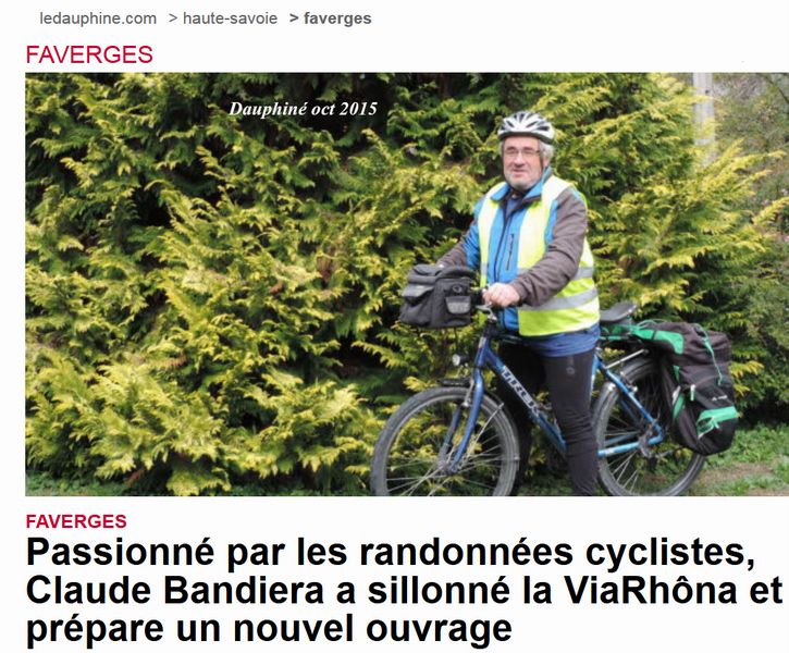 Claudio alla partenza pour ViaRhôna en Oct 2015
