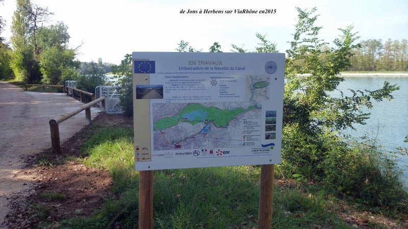 Travaux le long du canal de Jonage en 2015