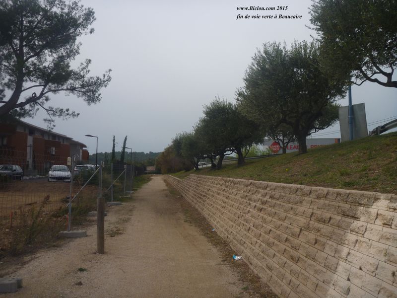 Beaucaire 2015 : ViaRhôna , fin piste dite cyclable en Q de Silure du Rhône : Argence