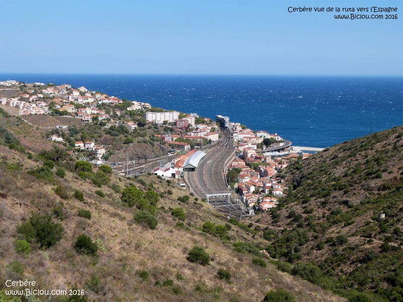 Cerbère vue de la route d'Espagne