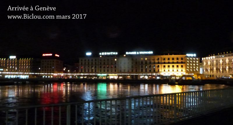 Retour à Genève et le Rhôna , par TER arrivée de nuit