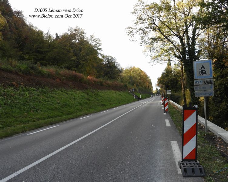 Travaux sur le D1005 avant Lugrin, Tourne à Gauche cycliste ?
