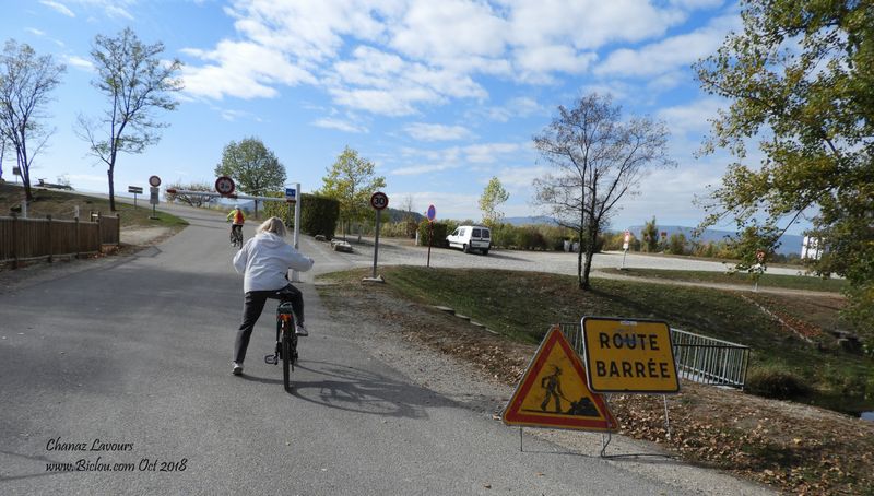 Viarhôna fermée à Lavours en oct 2018