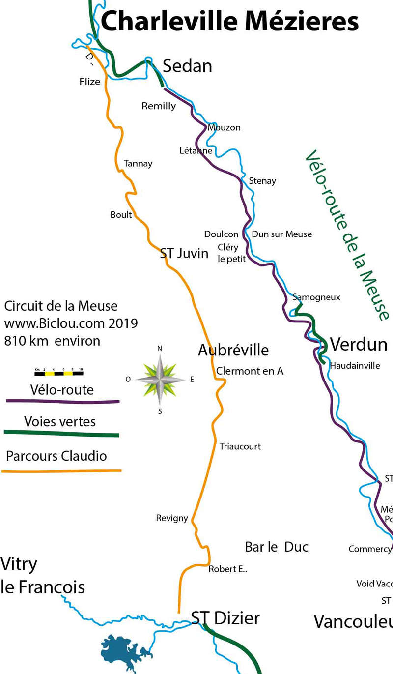 carte aubréville st dizier à bicyclette