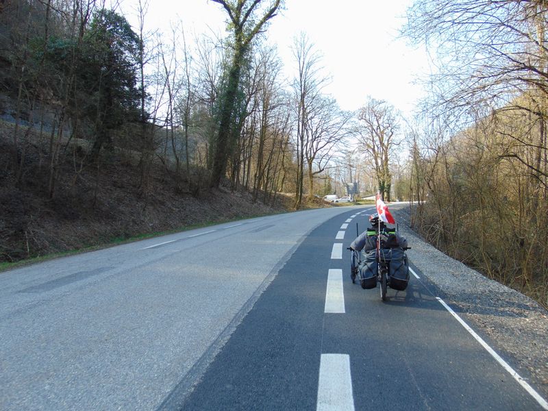 Arrivée à Albertville par la véloroute dite Via-Pre-Alpina