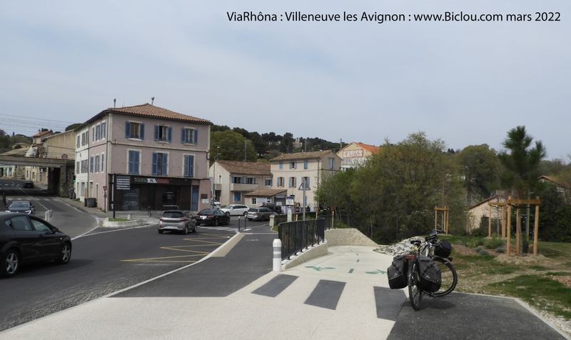 ViaRhôna : Villeneuve Les Avignon, aménagements cyclables en 2021-221