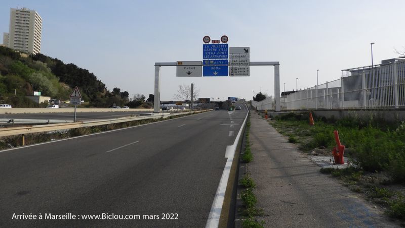 Arrivée à Marseille .. attention, de ne pas rouler sur l'autoroute