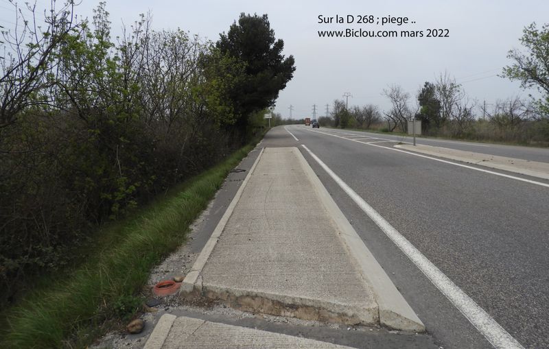 Piège à d'éventuels et improbables cyclistes sur la D 268 (2022)