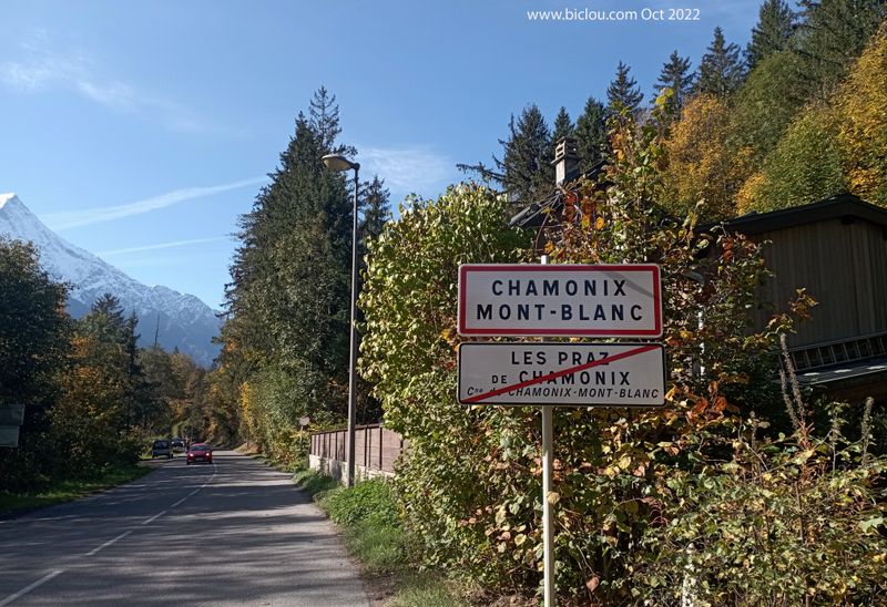Chamonix Mont Blanc, le panneau l'atteste ..