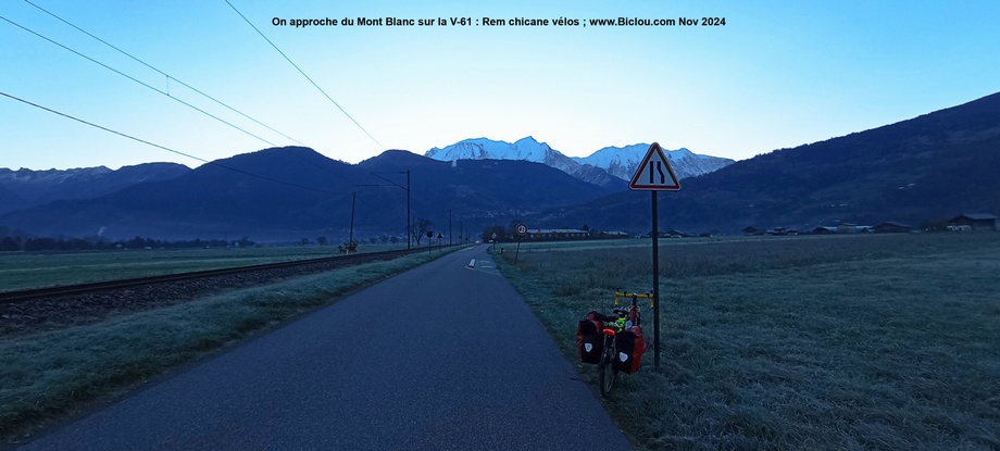 Sallanches ; sur la v-61 : approche du massif du mont blanc