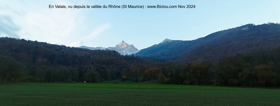 Vu en Valais (bords du Rhône) : Pic du côté Chaine du Mont Blanc ?