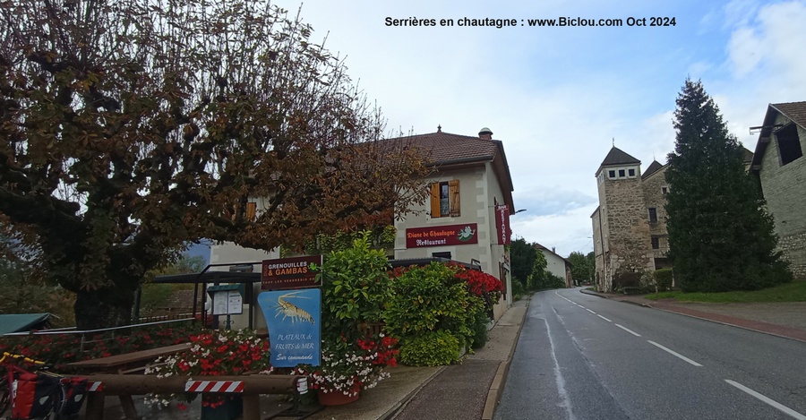 A midi ; pause déjeuner à Serrières en Chautagne, bonne adresse.