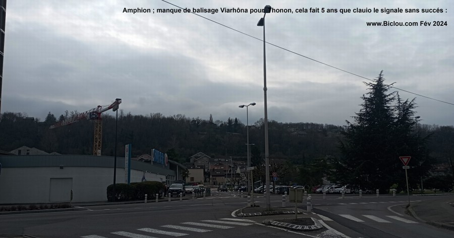 Amphion, manque le balisage Viarhôna (signalé depuis 5 ans)